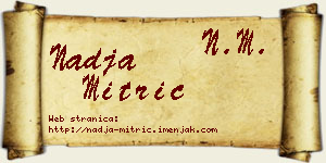 Nadja Mitrić vizit kartica